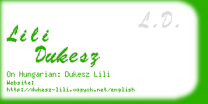 lili dukesz business card